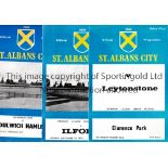ST. ALBANS CITY Over 30 home programmes from 1970's and 1980's inc. 70/1 X 5, 71/2 X 1, 72/3 X 1,