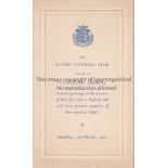 ILFORD FC A four page invitation card for the visit of Lengnau of Switzerland 31/3/1956. The