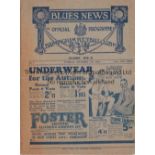 BIRMINGHAM V ARSENAL 1930 Programme for the League match at Birmingham 27/9/1930 horizontal fold and