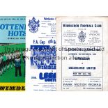 WIMBLEDON FC Sixty home programmes 1960's and 1970's. Forty one homes inc. v. Colchester 62/3 FA