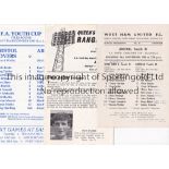 ARSENAL Thirteen away programmes for Youth Cup matches including West Ham 64/5 scores entered,