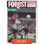 FOREST / ARSENAL Programme Nottingham Forest v Arsenal 6/11/1988 signed by 16 Arsenal players to