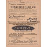 CHESHAM UNITED V WOOD GREEN 1931 Programme for the Spartan League match at Chesham 14/2/1931, very