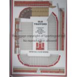 MANCHESTER UNITED A complete cardboard Old Trafford Official Club Model unused and still fully