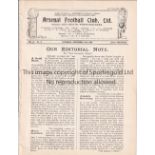 ARSENAL Programme for the home Combination match v. Tottenham Hotspur 18/9/1920, ex-binder.