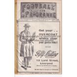 LIVERPOOL V BOLTON WANDERERS / EVERTON RES. V BURNLEY RES. 1924 Joint issue programme 9/2/1924, ex-
