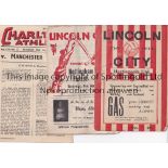 1940'S & 1950'S FOOTBALL PROGRAMMES Seven programmes: Lincoln City v. Hartlepools Utd. 1/5/1948,