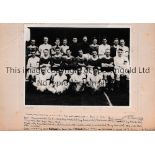 CARDIFF CITY An original B/W 8" X 6" mounted team group for the Public Practice match 20/8/1926 at