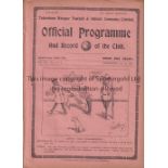 TOTTENHAM HOTSPUR V NORWICH CITY / SOUTHAMPTON 1914 Joint issue Reserve team programme for South