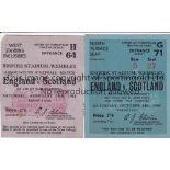 ENGLAND V SCOTLAND 1944 Two tickets for the matches at Wembley 19/2/1944, slightly trimmed on the