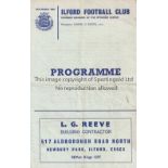 CHELSEA Programme for away Friendly v. Ilford 25/3/1964, horizontal crease, pencil team changes