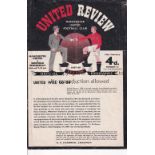 MANCHESTER UNITED v SHEFFIELD WEDNESDAY 1958 FA CUP Programme for 19/2/1958 with token intact,
