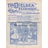 CHELSEA Home gatefold programme v Sheffield Wednesday 9/4/1910. Also covers Football League v