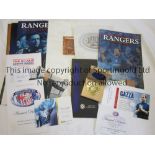 RANGERS A collection of about 20 Rangers miscellaneous items to include menus and invitation cards