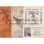 MANSFIELD TOWN Eight home programmes inc Dennis Wright benefit match 7/5/51, v Chesterfield 30/11/