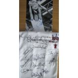 AUTOGRAPHED WEST HAM UNITED 1980 Replica shirt as worn in the 1980 FA Cup Final, signed by all