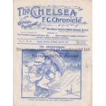 CHELSEA Home gatefold programme v Bury 23/4/1910. Also covers friendly match against Arthur Thomas