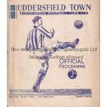 HUDDERSFIELD TOWN Joint issue home programme v. Burnley Reserves 3/4/1938 and Carr Pit Rovers v