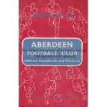 ABERDEEN Official Handbook and Fixtures for Aberdeen 1947/48. Generally good
