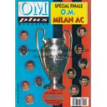 1993 CHAMPIONS LEAGUE FINAL Olympique Marseille v AC Milan played 26/5/1993 at the Olympic