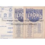 NEUTRAL MATCHES AT ILFORD FC Four programmes: Essex v Wiltshire 4/4/1949 Southern Counties