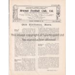 ARSENAL Programme for the home Combination match v. Queen's Park Rangers 9/9/1920, ex-binder.