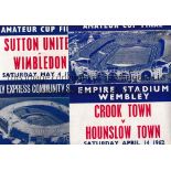 SONG SHEETS A collection of 7 Wembley song sheets. FA Cup Finals 1950,1956 and 1962, England v