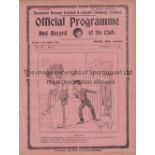 TOTTENHAM HOTSPUR Programme for the home Friendly v. Cambridge University 16/11/1922, ex-binder very