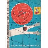 WORLD CUP 1954 Programme England v Uruguay 26/6/1954 World Cup Quarter Final in Basel. Generally