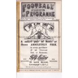 EVERTON V NEWCASTLE UNITED / LIVERPOOL RES. V OLDHAM ATH. RES. 1924 Joint issue programme 25/12/