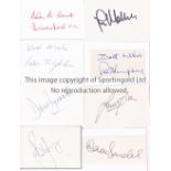 LIVERPOOL AUTOGRAPHS Approximately 55 signed white cards of players from 1960's - 1990's. Good
