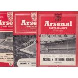 ARSENAL V TOTTENHAM HOTSPUR Seven programmes for League matches at Arsenal 52/3, 54/5, 57/8, 58/9,