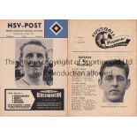 ARSENAL Two programmes for the away Friendly v Hamburg SV 17/8/1963, official and the scarce