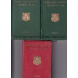 YORKSHIRE CRICKET ANNUALS 1930s Three Yorkshire Cricket Annuals, 1930s, all are hardbacks with