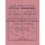 ARSENAL Single sheet home programme in the FL South for season 1945/6 v. Nottingham Forest 15/12/