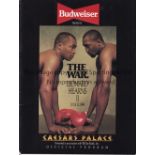 SUGAR RAY LEONARD V THOMAS HEARNS 1989 On site programme for the fight at Caesars Palace, Las