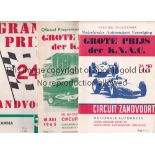 MOTOR RACING / DUTCH GRAND PRIX Three programmes for the Zandvoort Grand Prix 1964, 1965 and 1966.