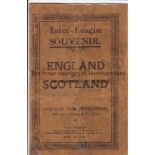 ENGLAND V SCOTLAND AT MIDDLESBROUGH 1912 Programme for the Inter-League match at Ayresome Park 17/