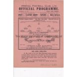 ARSENAL Single sheet home programme v. Queen's Park Rangers 14/12/1940 FL South, team changes,