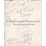 GLAMORGAN CCC AUTOGRAPHS 1928 Album sheet signed by 12 players from 1928 including Arnott, Morgan,