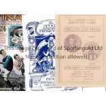 FA CUP FINAL REPRINTS Three reprinted programmes: 1913 WH Smith Souvenir Card, 1930 and 1924. Good