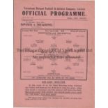 TOTTENHAM HOTSPUR V ARSENAL 1941 Programme at Tottenham 12/4/1941. Football League War Cup. Very