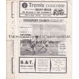 STOCKPORT COUNTY Fourteen home programmes for season 1960/1 v. Hartlepools, Southport folded,