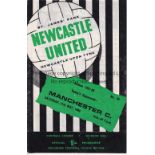 NEWCASTLE UNITED V MANCHESTER CITY 1968 Programme for the Championship decider at Newcastle 11/5/