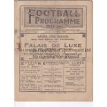 LIVERPOOL V ARSENAL 1930 Programme at Liverpool 13/12/1930. Also covers Everton Reserves v Preston