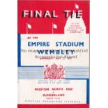 FA CUP FINAL 1937 Programme Preston North End v Sunderland 1/5/1937 FA Cup Final at Wembley. Light
