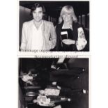 GEORGE BEST Two 8" X 6" B/W Press photos with Syndication International stamps and notations on