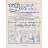 CHELSEA Home programme v Burnley 29/10/1921. Not Ex Bound Volume. Score and half time inserted in