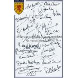 SCOTLAND Autographed 12 x 8 crested photo with coloured borders, signed by 25 former