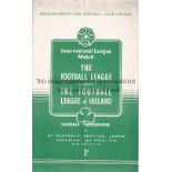 AT PRESTON NORTH END: FOOTBALL LEAGUE V LEAGUE OF IRELAND Programme for the match on 14/4/1948,